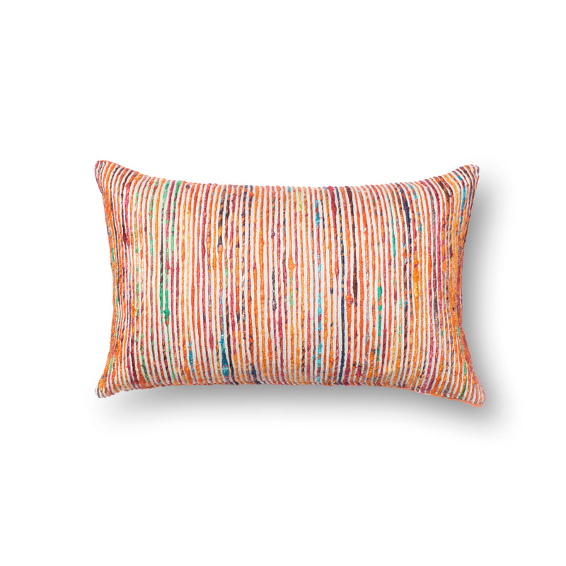 media image for Recycled Sari Silk Pillow in Rust by Loloi 243