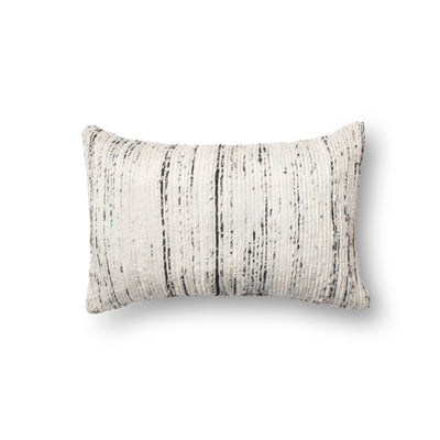 product image for Recycled Sari Silk Pillow in Silver by Loloi 78