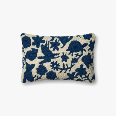 product image of ed pillow in navy ivory by ellen degeneres for loloi 1 523