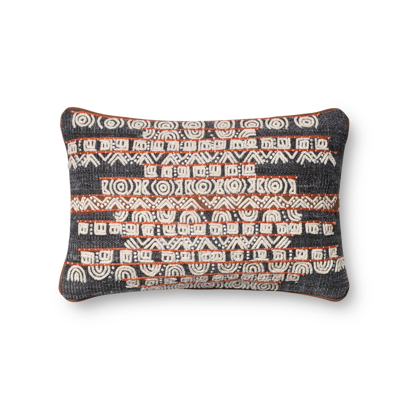 media image for Blue & Rust Woven Pillow by Loloi 267