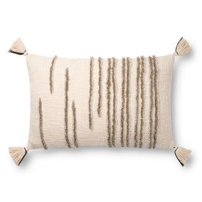 product image of Striped Natural & Stone Pillow by Loloi 52