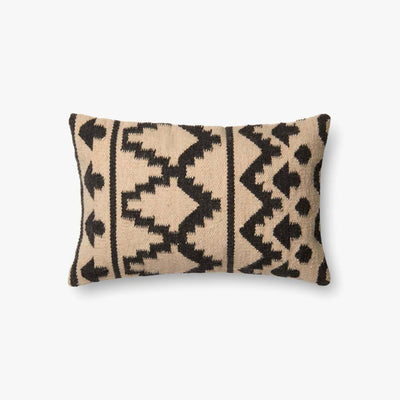 product image for ed pillow in ivory black by ellen degeneres for loloi 2 93