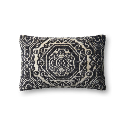 product image of Black & White Pillow by Loloi 549
