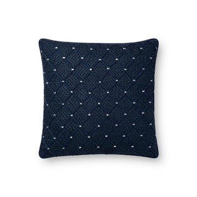 product image of Navy & Silver Pillow by Loloi 553