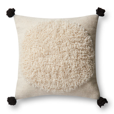 product image for Shaggy Ivory & Black Pillow by Justina Blakeney 45