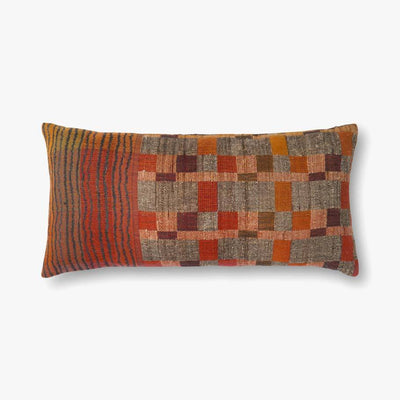 product image of ed pillow in rust multi by ellen degeneres for loloi 1 1 515
