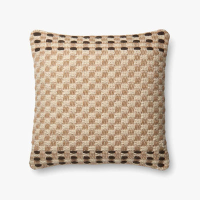 product image for ed pillow in coffee multi by ellen degeneres for loloi 1 69