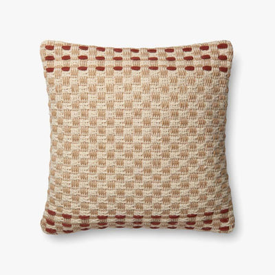 product image of ed pillow in rust multi by ellen degeneres for loloi 1 573