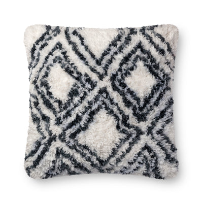 product image of Charcoal & White Pillow by Loloi 572