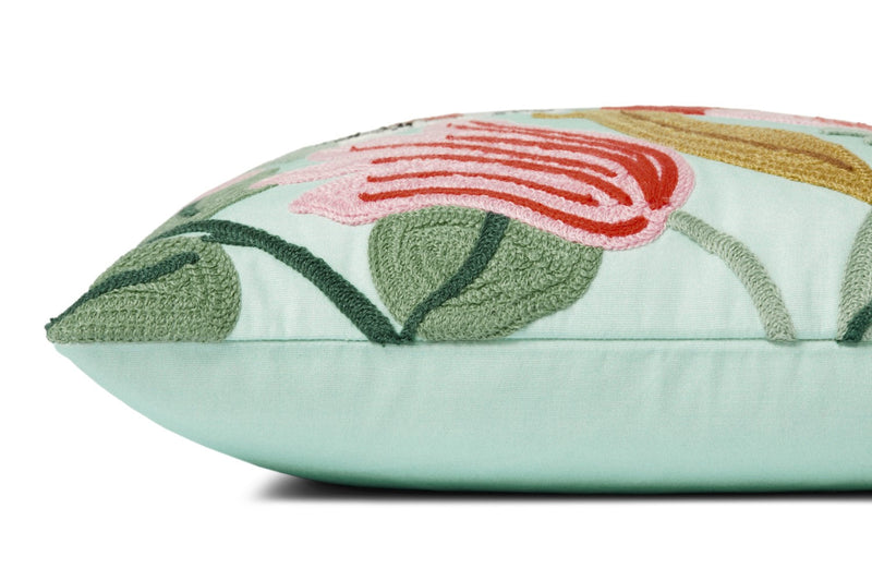 media image for Embroidered Mint/Multi Color Pillow 2 229