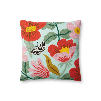product image for Embroidered Mint/Multi Color Pillow 1 20