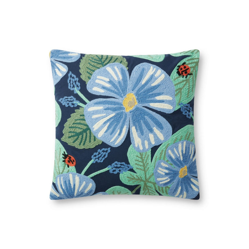 media image for Embroidered Navy/Multi Color Pillow 1 26