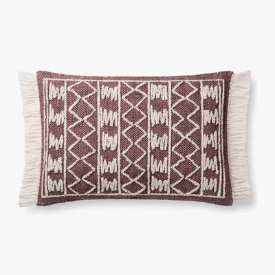 product image of ed pillow in burgundy by ellen degeneres for loloi 2 1 589