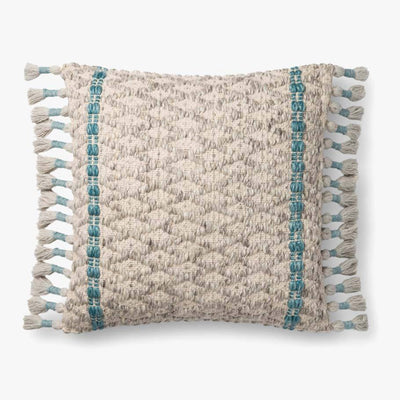 product image for ed pillow in grey blue by ellen degeneres for loloi 1 38