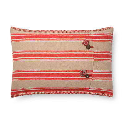 product image of Red & Natural Pillow by Loloi 529