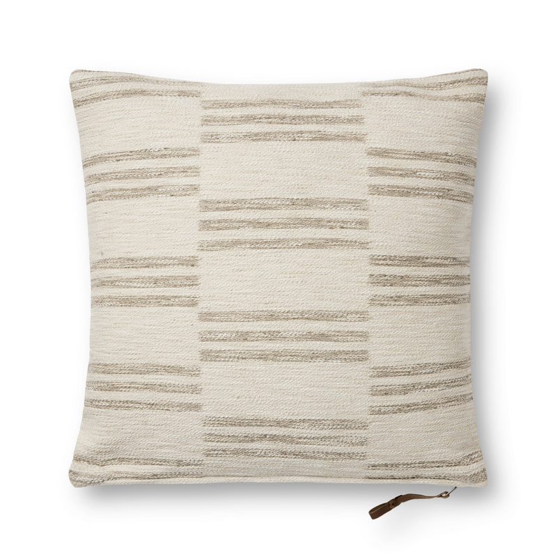 media image for Jay Jacquard Woven Ivory Sand Pillow By Amber Lewis X Loloi P214Pal0026Ivsapil3 1 266