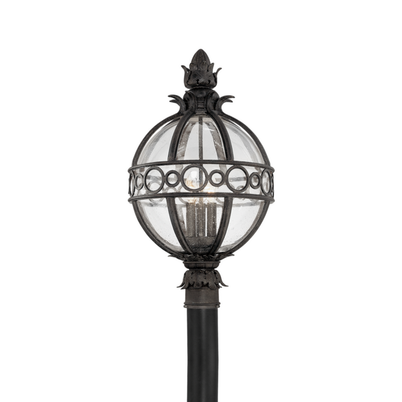 media image for campanile 3 light outdoor post by troy lighting p5006 frn 1 292