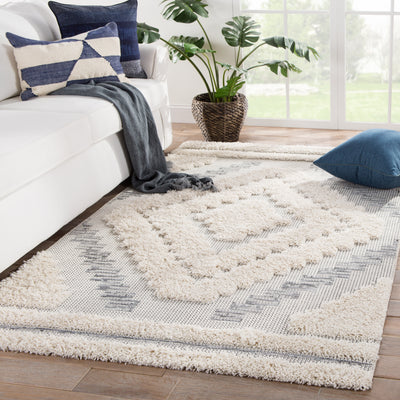 product image for sani indoor outdoor geometric gray cream rug design by jaipur 5 74