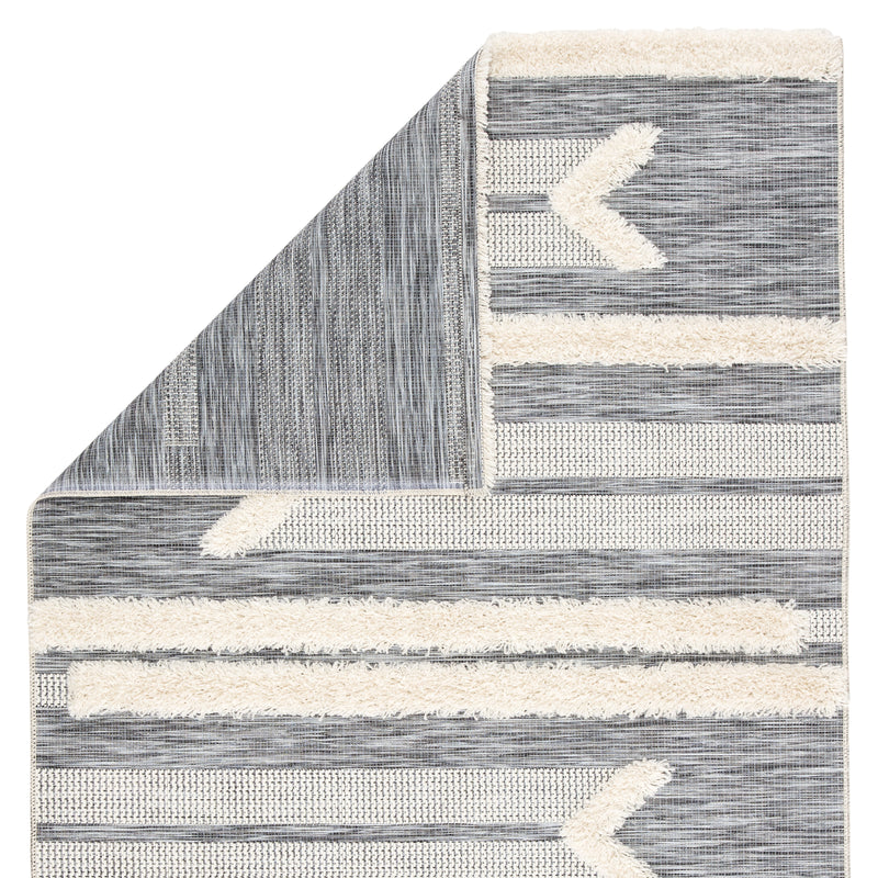 media image for hanai indoor outdoor tribal gray cream rug design by jaipur 4 294