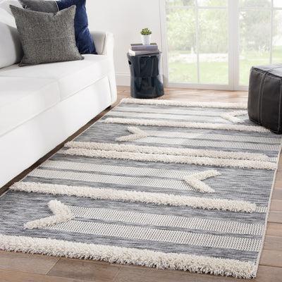 product image for hanai indoor outdoor tribal gray cream rug design by jaipur 5 45