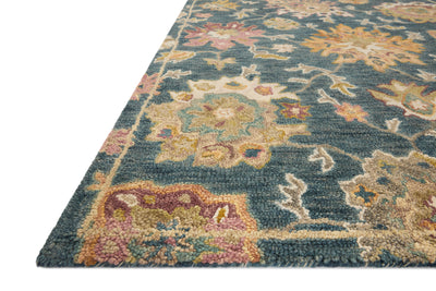 product image for Padma Transitional Hooked Navy/Multi Rug 44