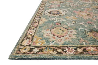 product image for Padma Transitional Hooked Teal/Multi Rug 92