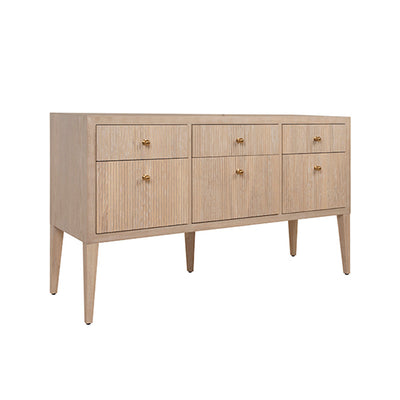 product image for fluted six drawer buffet with brass knobs by bd studio ii palmer co 5 22