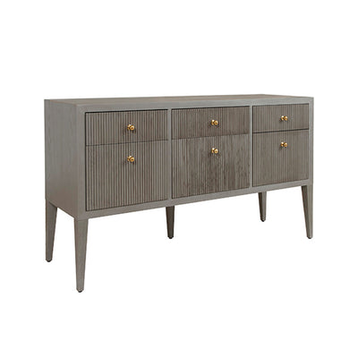 product image for fluted six drawer buffet with brass knobs by bd studio ii palmer co 8 63