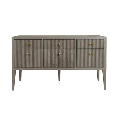 product image for fluted six drawer buffet with brass knobs by bd studio ii palmer co 2 91