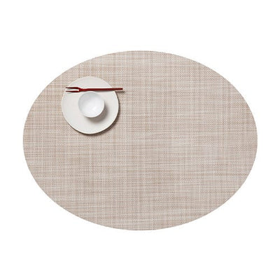 product image for mini basketweave oval placemat by chilewich 100130 002 16 24