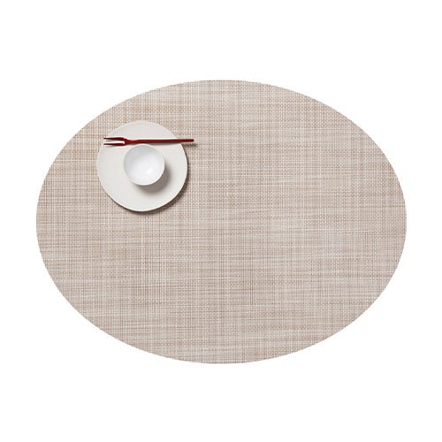 media image for mini basketweave oval placemat by chilewich 100130 002 16 216