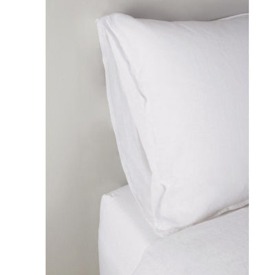 product image for Parker Cotton Percale Duvet Set in White design by Pom Pom at Home 81