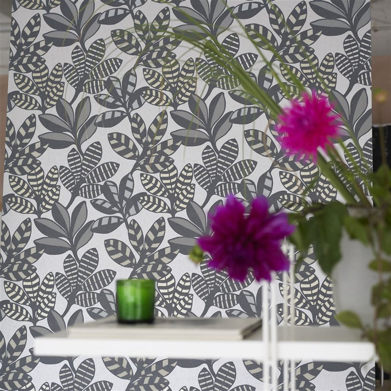 media image for Tanjore Graphite Wallpaper from the Minakari Collection by Designers Guild 214