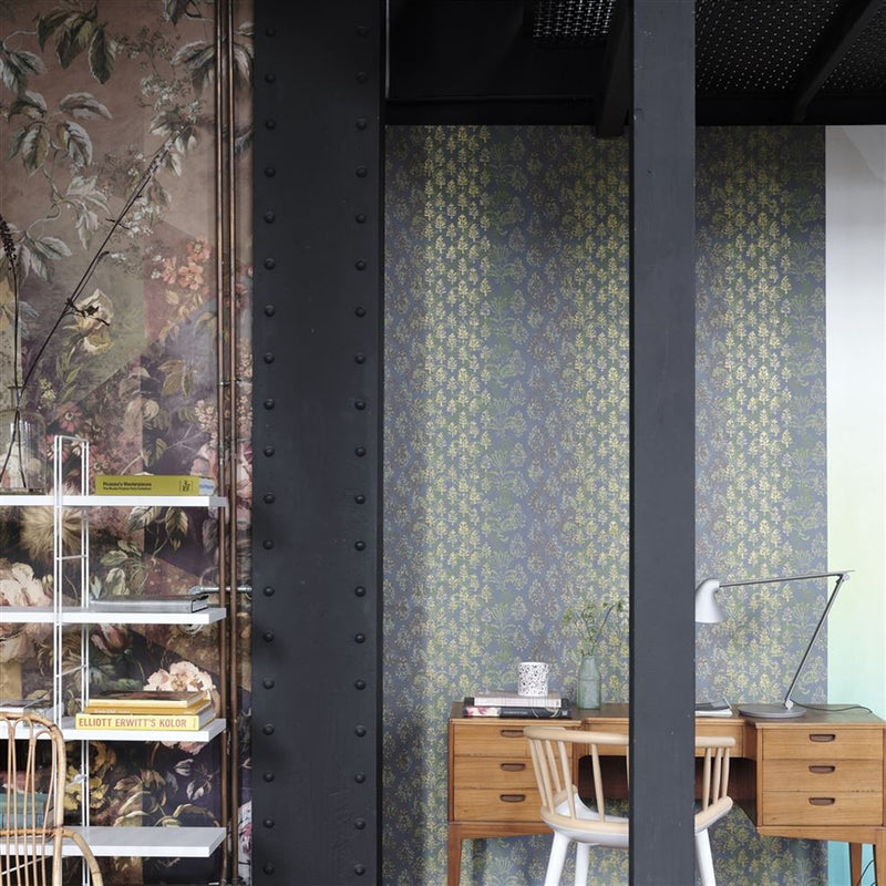 media image for Kasavu Graphite Wallpaper from the Minakari Collection by Designers Guild 282