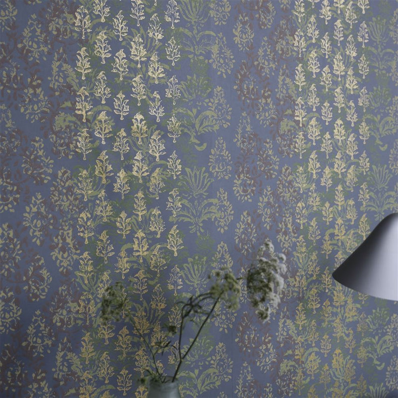 media image for Kasavu Graphite Wallpaper from the Minakari Collection by Designers Guild 217