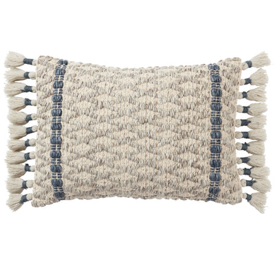 product image for Perlah Celie Light Gray & Navy Pillow 1 36