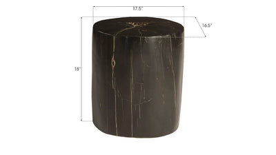 product image for Cast Petrified Black Gold Wood Stool By Phillips Collection Ph89728 4 55