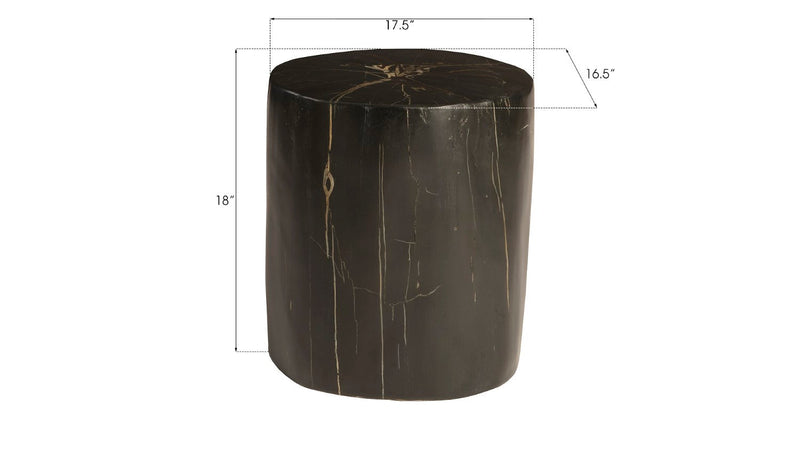 media image for Cast Petrified Black Gold Wood Stool By Phillips Collection Ph89728 4 24