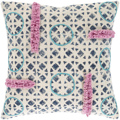 product image of Phoebe PHB-002 Woven Pillow in Beige & Dark Blue by Surya 557