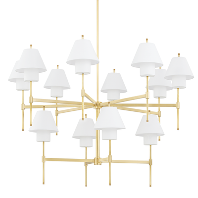 product image of glenmoore 12 light chandelier by hudson valley lighting pi1899812 agb 1 567