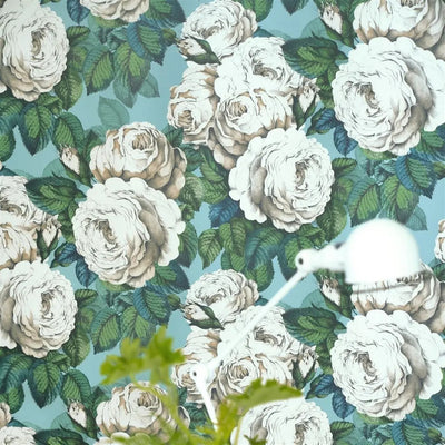 product image of sample the rose swedish blue wallpaper by john derian for designers guild 1 590