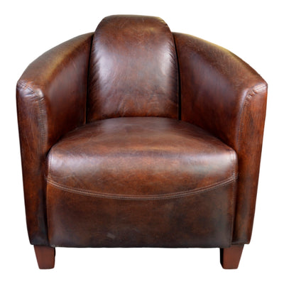 product image of Salzburg Club Chair Cappuccino Brown Leather 2 535