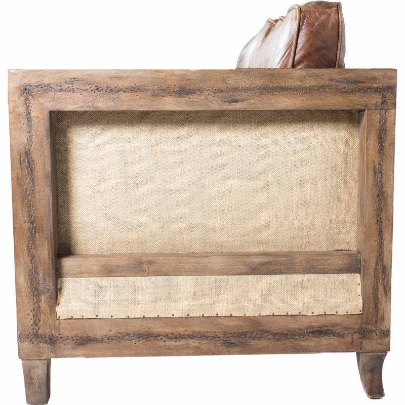 Shop Darlington Sofa Grazed Brown Leather Burke Decor