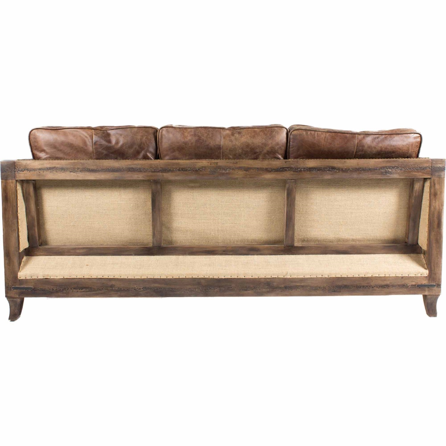 Shop Darlington Sofa Grazed Brown Leather Burke Decor