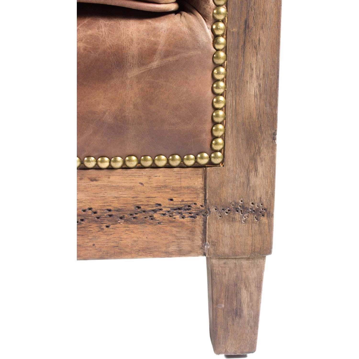 Shop Darlington Sofa Grazed Brown Leather Burke Decor