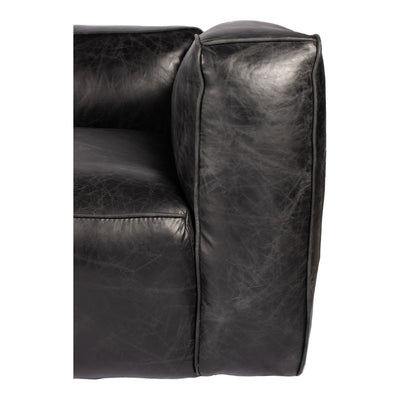 product image for Kirby Sofa Darkstar Black Leather 6 7