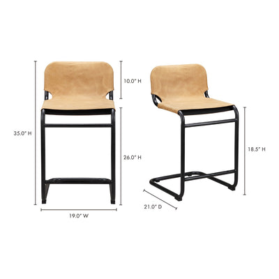 product image for Baker Counter Stool Sunbaked Tan Leather 6 69