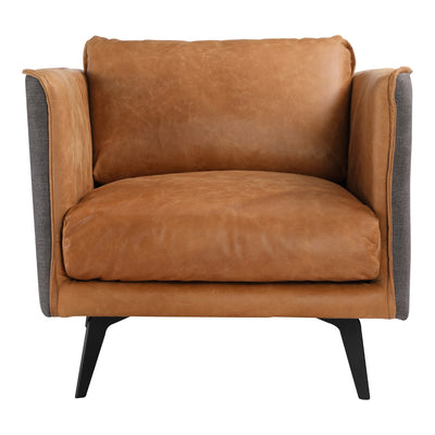 product image for Messina Leather Arm Chair Cigare Tan Leather 1 63