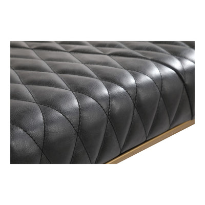 product image for Teatro Bench Onyx Black Leather 4 6