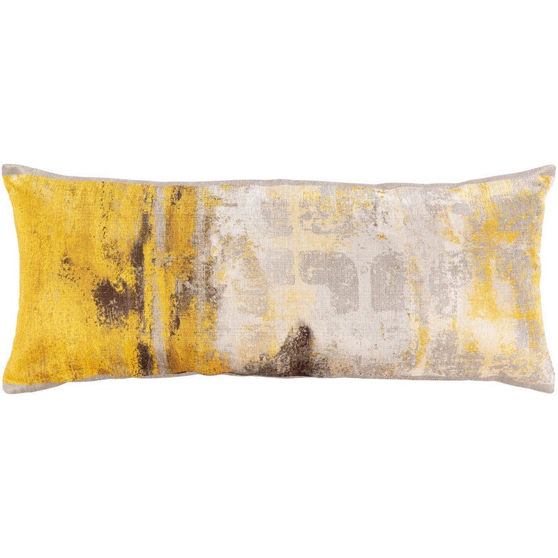 media image for Peniko PKO-003 Woven Lumbar Pillow in Ivory & Saffron by Surya 257